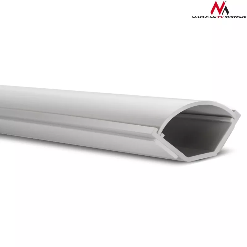Maclean MCTV-575 cubrecables de suelo, 1,5 m, 43 x 23 mm, altura 23–32 mm, blanco, con cinta adhesiva