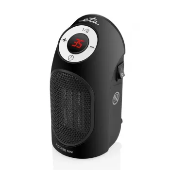 ETA | Calefactor | ETA162390000 Fogos mini | Calefactor | 400 W | Apto para habitaciones de hasta 8 m² | Negro | N/A