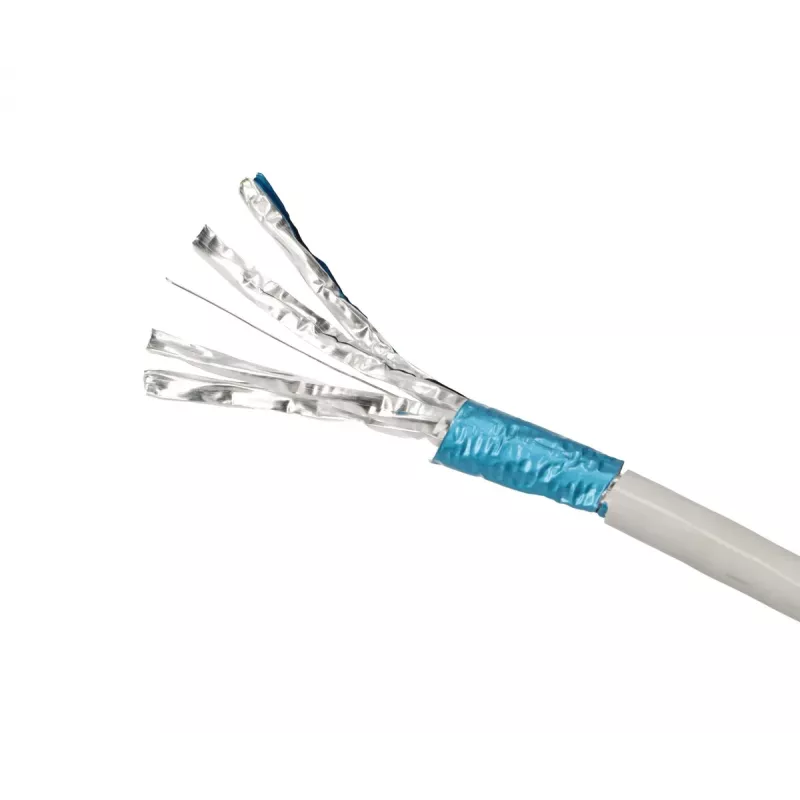 Cable de red Extralink par trenzado CAT6A FTP (F/FTP) V2 interior 500M gris