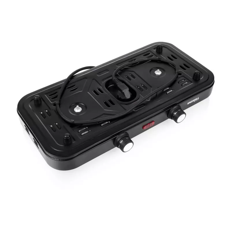 Placa de cocina eléctrica Tristar KP-6152 — 2 zonas de cocción, control táctil, negro