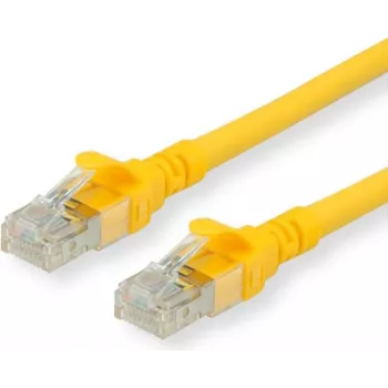 ROLINE - cable de red - RJ-45 (M) a RJ-45 (M) - 30 cm - UTP - CAT 6 - libre de halógenos, moldeado, hilo flexible - amarillo (21.15.2942)