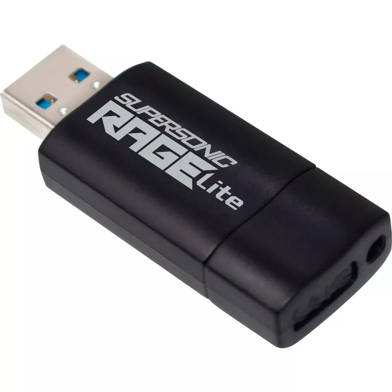 Memoria flash PATRIOT Rage Lite 512GB 120 MB/S USB 3.2 retráctil negra (PEF512GRLB32U)