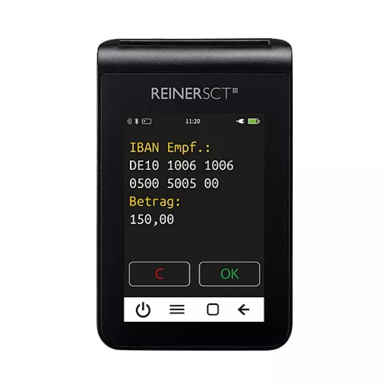 ReinerSCT tanJack deluxe Lector de tarjetas generador TAN, negro, USB Type-C