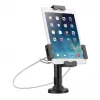 Soporte de mesa para iPad y tablet Manhattan, con cerradura, montaje en pared, protección antirrobo segura, tablets de 7,9 pulgadas a 10,5 pulgadas, giro 360°, inclinación +/- 70°, rotación 330°, negro, garantía de por vida
