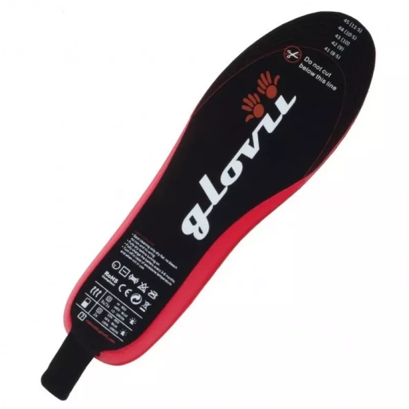 Glovii GW2L plantillas calefactables con mando a distancia, talla L (41-46), negras