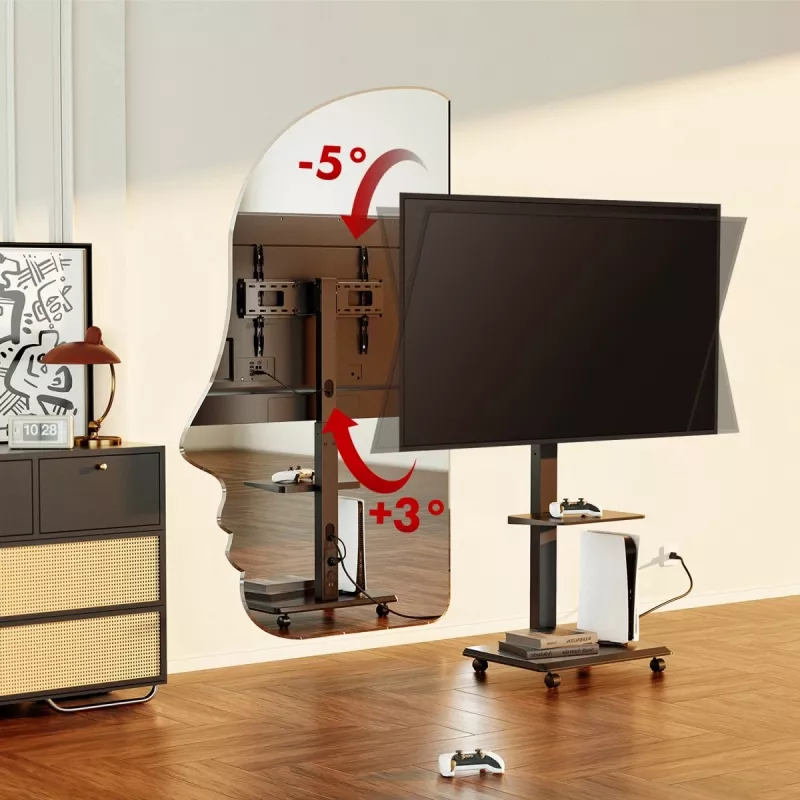 Soporte de TV ergo office ER-304 B, capacidad máx. 50 kg, VESA 600x400