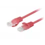 Lanberg PCU6-20CC-0025-R Cable de conexión Cat.6 UTP, 0,25 m, Rojo, paquete de 10