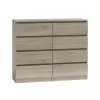 Cómoda top e shop Malwa M8 120 cm en roble Sonoma — cómoda grande