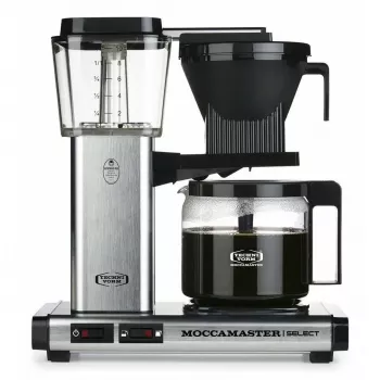 Cafetera de filtro MOCCAMASTER KBG 741 — depósito de agua de 1,25 l, jarra de 10 tazas, 1520 W, acero inoxidable/negro