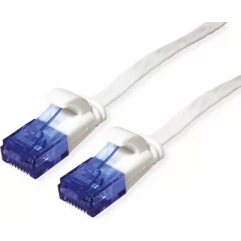Cable de red VALUE Cat.6A (clase EA) UTP, extraplano, blanco, 1,5 m (21.99.2064)