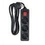 Microconnect MC-GRU00315BS Regleta de alimentación 1,5 m 3 tomas AC para interior Negro