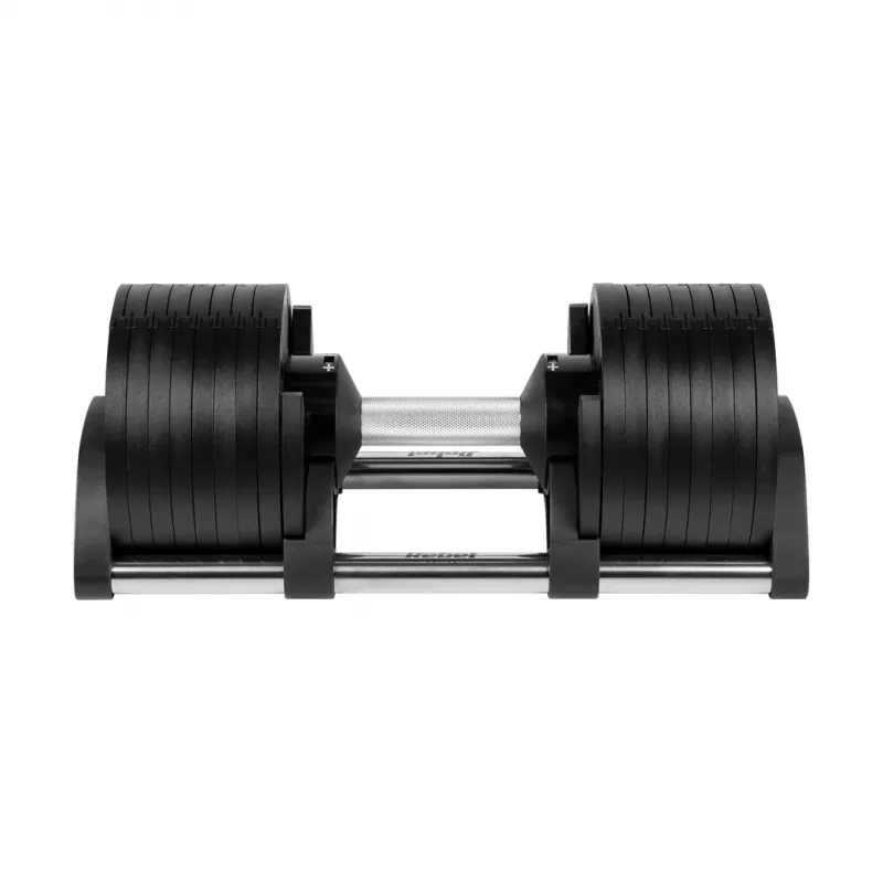Mancuerna de hierro fundido ajustable Rebel Active 36 kg, pasos automáticos de 2 kg