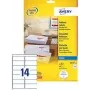 Etiquetas autoadhesivas Avery J8159-100 — blancas, impresora de inyección de tinta, adhesivo permanente, paquete