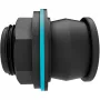 Conector de depósito Push IN, G 1 y G 3/4 (negro, para espesores de pared de 2-10 mm)