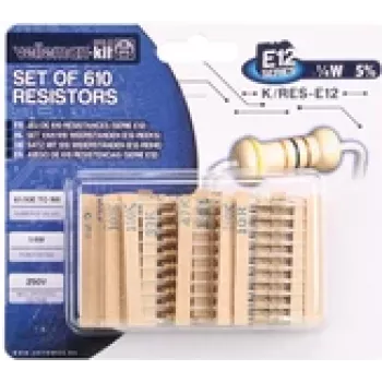 VELLEMAN K/RES-E12 - Surtido, resistencias E12, 610 piezas (K/RES-E12)