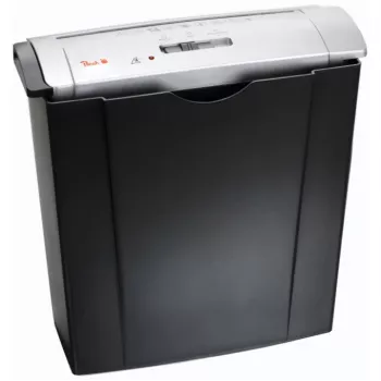 Destructora de documentos PEACH PS400-02, corte en tiras, ancho de trabajo 22 cm, corte 7 mm, negro/plata