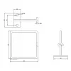 Soporte metálico para bridas ROLINE vertical 80x80mm