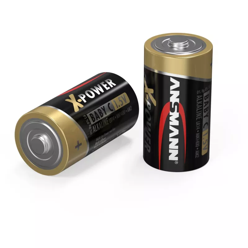 Pila alcalina ANSMANN X-Power, (C), pack de 2 (5015623), 7500mAh