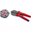 Knipex 97 33 02 Alicate crimpador de cables Herramienta de crimpado Azul, Rojo