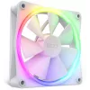 Ventilador de carcasa NZXT F120 RGB 120 mm blanco, 4 pines, 1800 rpm, 50,18 CFM, 18 LED