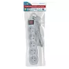 Regleta ESPERANZA ELK214W 1,5 m, 5 tomas de red tipo E, para interiores, blanca