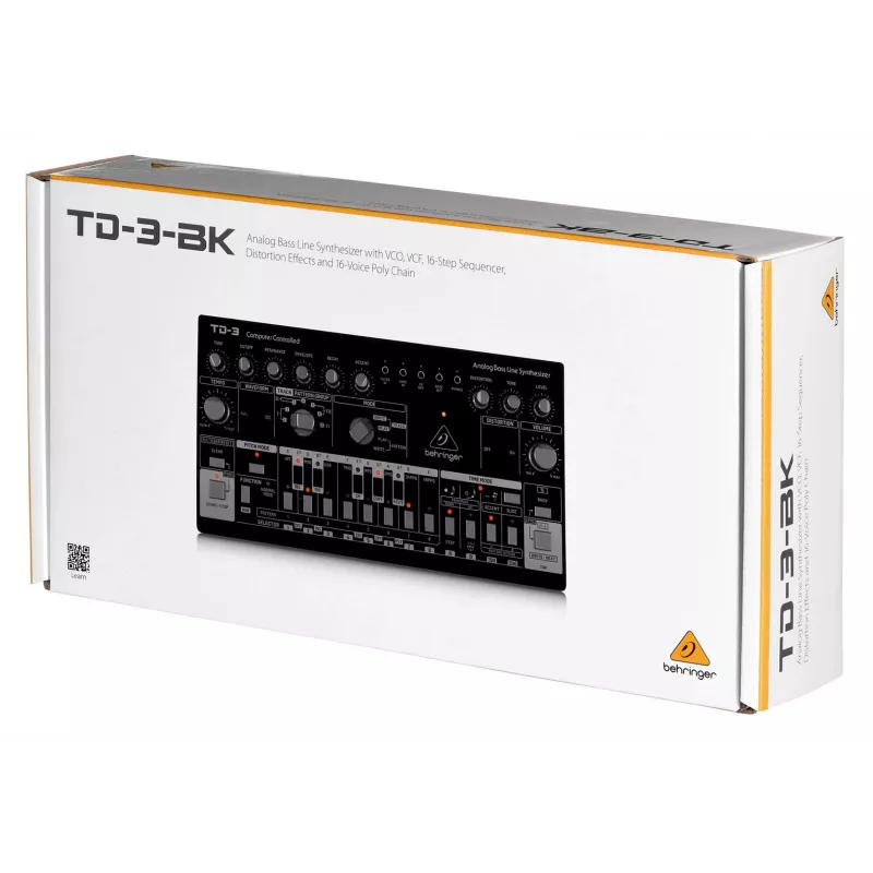 Behringer TD-3-BK sintetizador analógico de líneas de bajo, negro