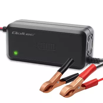 Cargador de baterías QOLTEC 12V 5A rectificador para baterías AGM/GEL