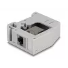 Adaptador para carril DIN DeLOCK conector hembra RJ45 a conector hembra RJ45 Cat.6A gris