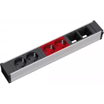 Unidad de distribución de energía Bachmann 912.025 4 tomas AC negro rojo