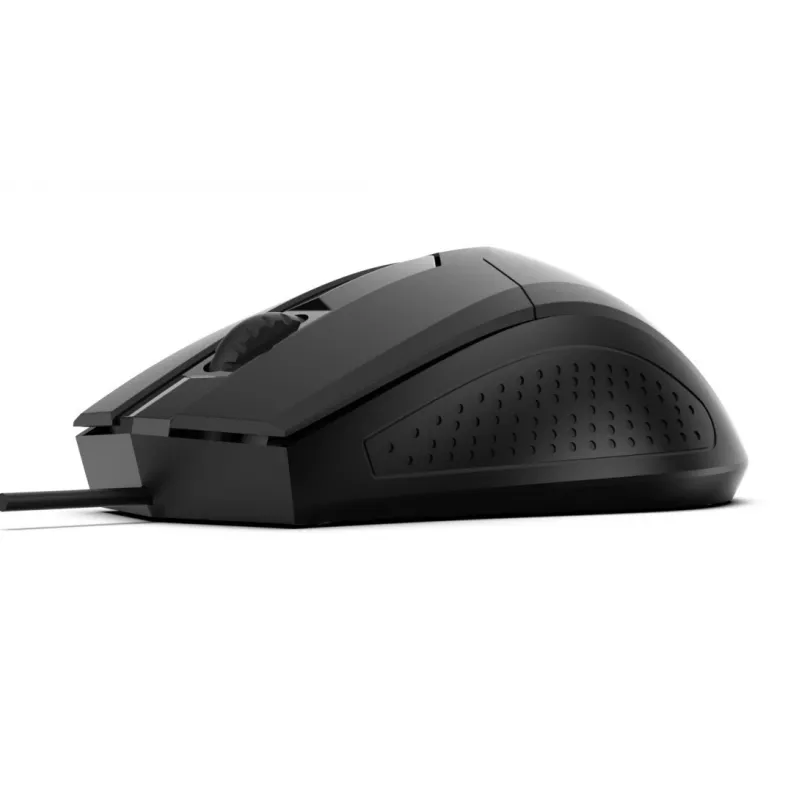 Ratón óptico USB Focus, 1200DPI 3 botones y rueda de desplazamiento, sensibilidad 125Hz, cable 1,8m, peso 66g