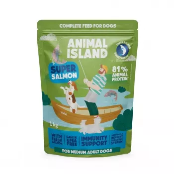 ANIMAL ISLAND Salmon - Comida seca para perros - 1 kg