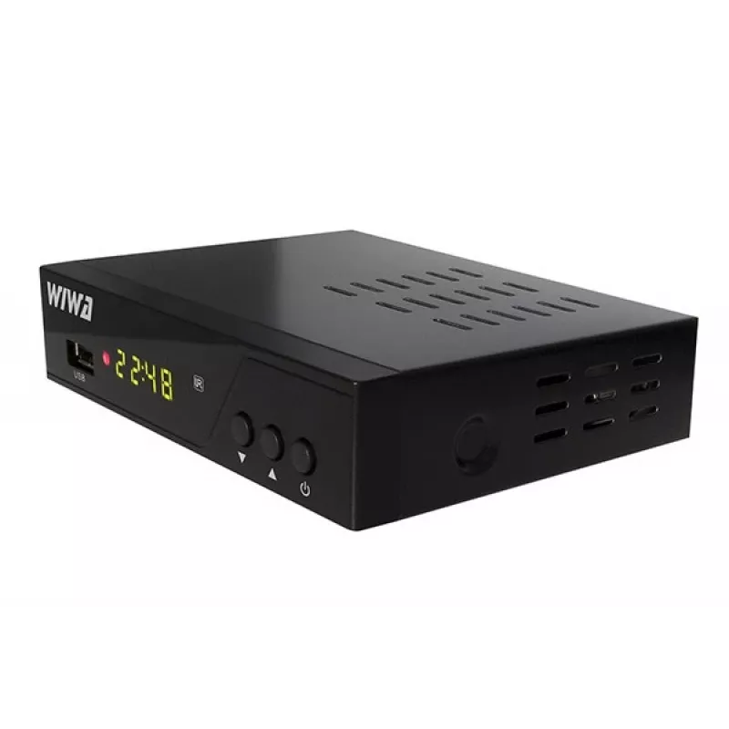 Sintonizador de TV digital HD terrestre WIWA H.265 PRO DVB-T/DVB-T2 — Full HD, H.265, HDMI, SCART, USB, grabación