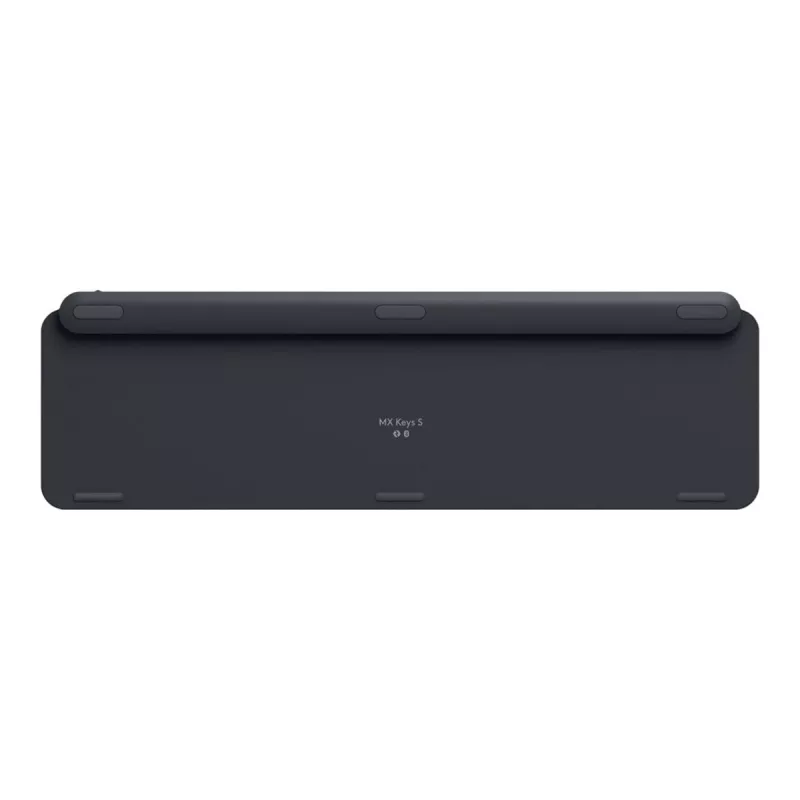 Logitech MX Keys S 920-011589 teclado inalámbrico de tamaño completo, Bluetooth LE / Logi Bolt, retroiluminado, recargable por USB-C, QWERTY US International, con reposamuñecas, grafito