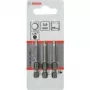 Set de puntas de destornillador Bosch 3 uds. extra duras, Hex 3 mm, 49 mm de longitud, vástago de 1/4