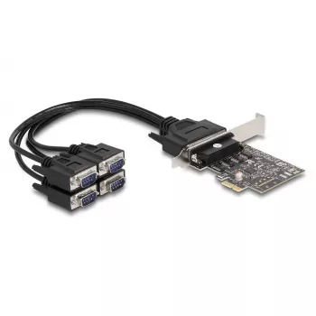 Adaptador RS-232 VGA interno DeLOCK 66324 PCIe conector hembra negro
