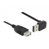 Cable USB DeLOCK 1 m USB 2.0-A a USB 2.0-A negro