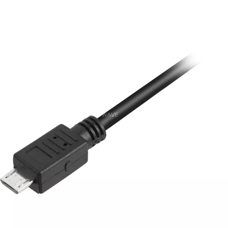 Cable USB 2.0, conector macho USB-A > conector macho Micro-USB (negro, 3,0 metros)