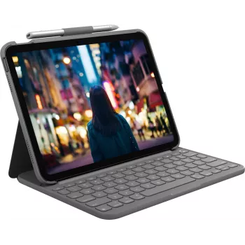 Teclado Logitech 920-011423 para dispositivos móviles QWERTZ alemán Bluetooth gris