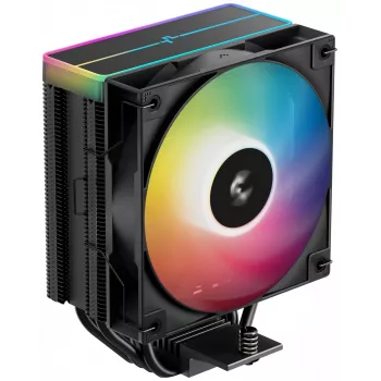 Ventilador DeepCool AG400 BK ARGB V2 120 mm negro — ventilador de CPU de 120 mm con rodamiento hidráulico, compatibilidad multisocket