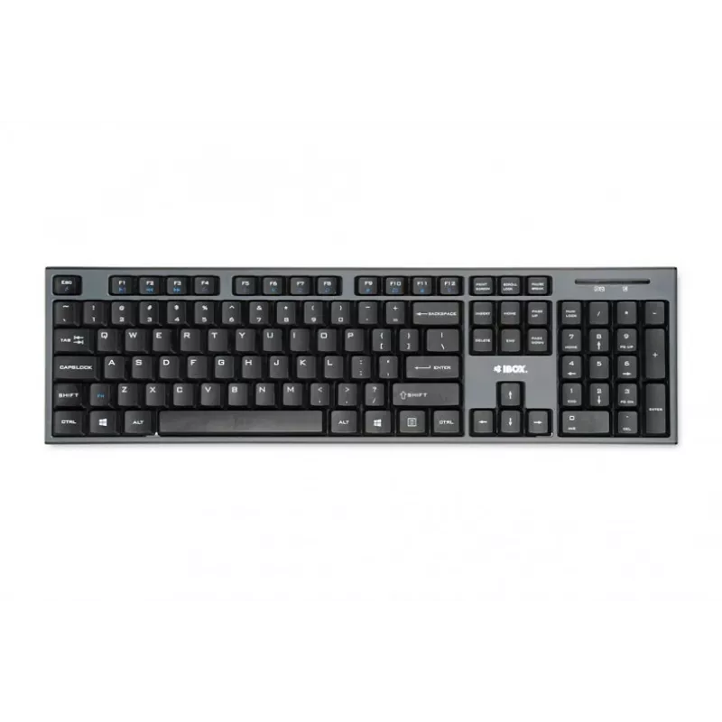 IBOX Desktop Kit Pro conjunto inalámbrico de teclado y ratón, QWERTY tamaño completo 104 teclas, 2,4 GHz, 1200 DPI, negro