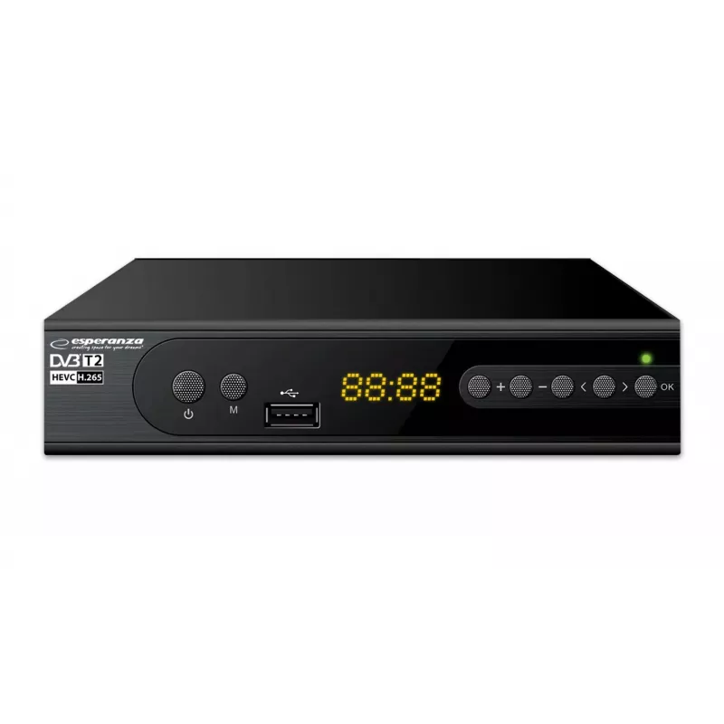 Decodificador sintonizador TV DVB-T2 Hevc H.265 Cable HDMI