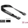 Delock cable alargador de cinta HD Audio, header de 9 pines macho a hembra, 30 cm, negro