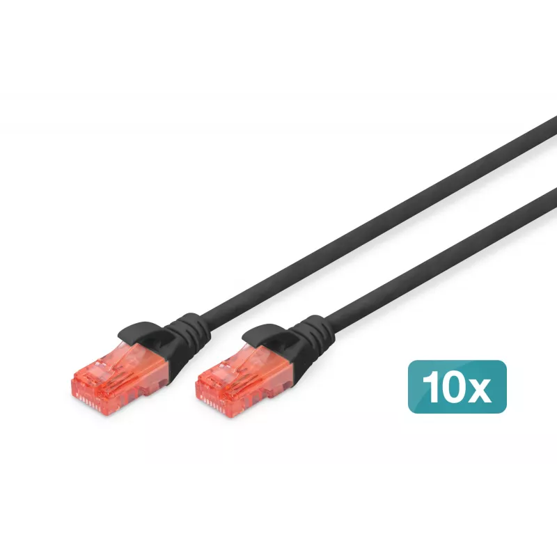 Cable de red Digitus CAT 6 U/UTP 0,5m RJ-45 negro