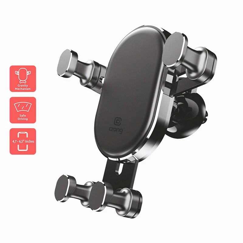 Soporte para coche Crong CRG-CH5-BLK — soporte universal ajustable para teléfono