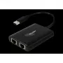 Adaptador de red USB 3.0 ALLNET ALL-NC-2G-102-USB-A con 2x Gigabit Ethernet y 1x concentrador USB