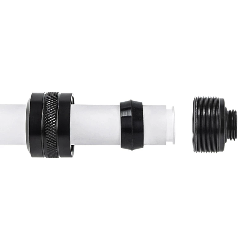 Alphacool 17471 Eiszapfen PRO conector HardTube de 13 mm G1/4, latón, 22 mm de diámetro, 20 mm de altura, Deep Black