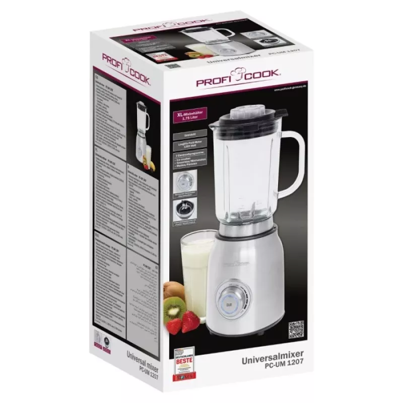 ProfiCook 501207 batidora de vaso 1200 W acero inoxidable