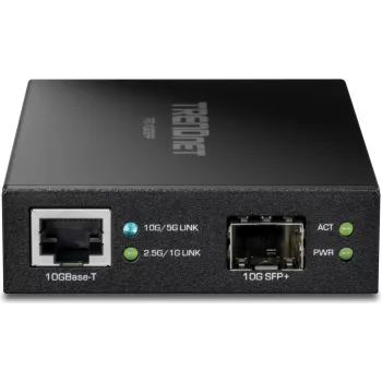 Convertidor de medios de fibra óptica TRENDnet 10GBASE-T a SFP+ - Convertidor - fibra óptica (FO)