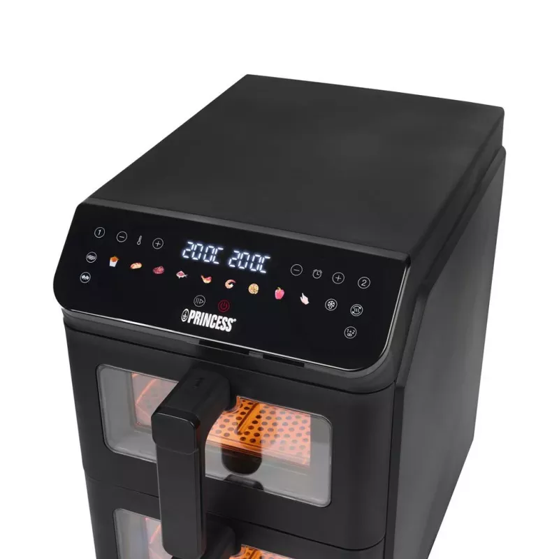 Princess Double Stack Airfryer | 182490 | Potencia 3000 W | Capacidad 11,2 L | Negro
