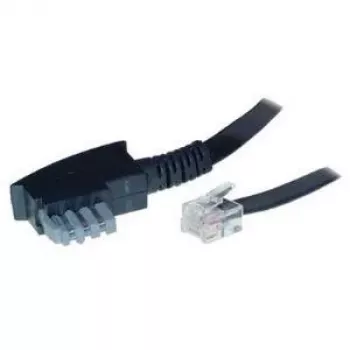 S/CONN 3m TAE-N - RJ12 Negro Transparente ShiverPeaks